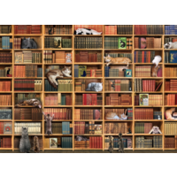 thumb-La bibliothèque des chats - puzzle de 1000 pièces-1