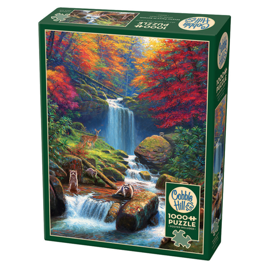 Chutes mystiques en automne  - puzzle de 1000 pièces-1