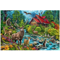 thumb-Red-Roofed Cabin - puzzle of 2000 pieces-2