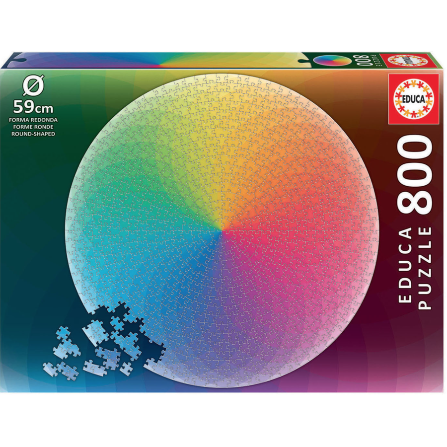 Regenboog - Cirkelvormige puzzel - 800 stukjes-1