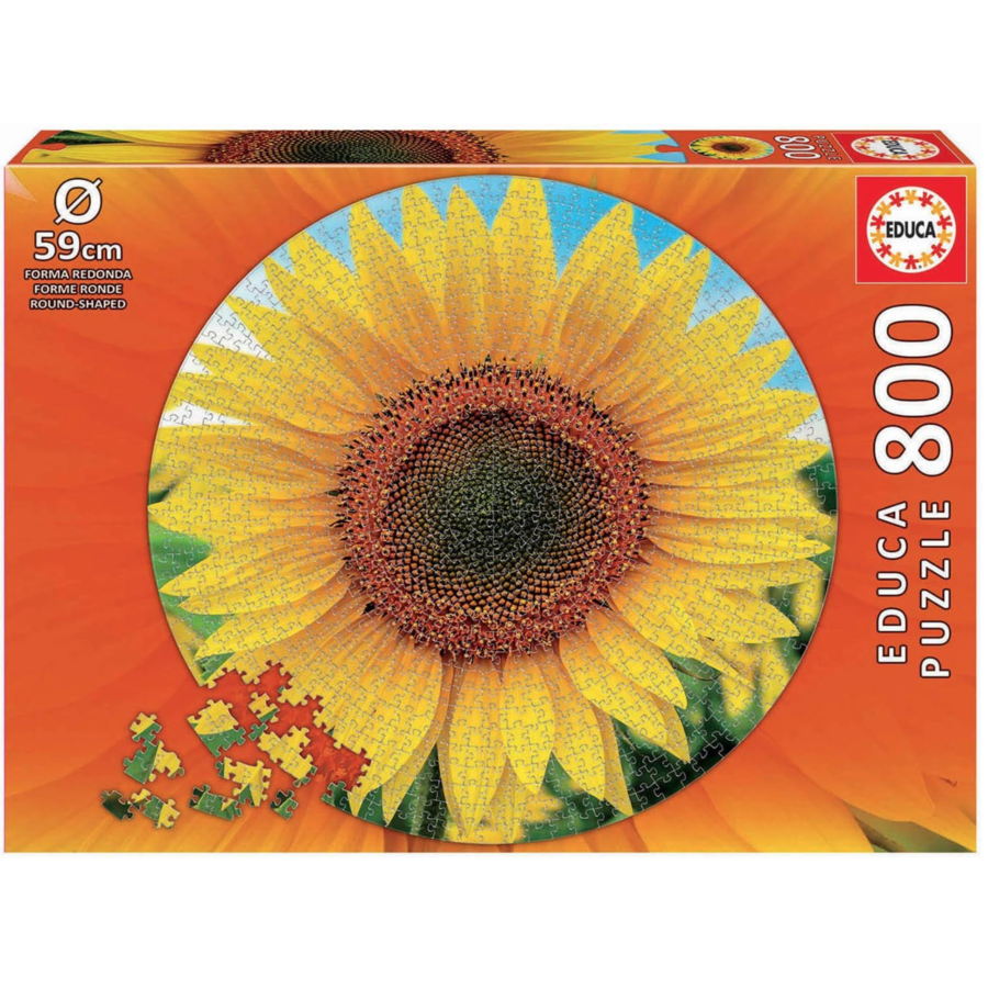 Zonnebloem - Cirkelvormige puzzel - 800 stukjes-1