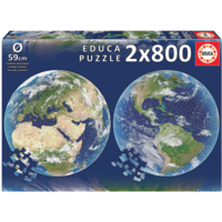 thumb-The Earth - 2 Circular jigsaw puzzles - 800 pieces-1