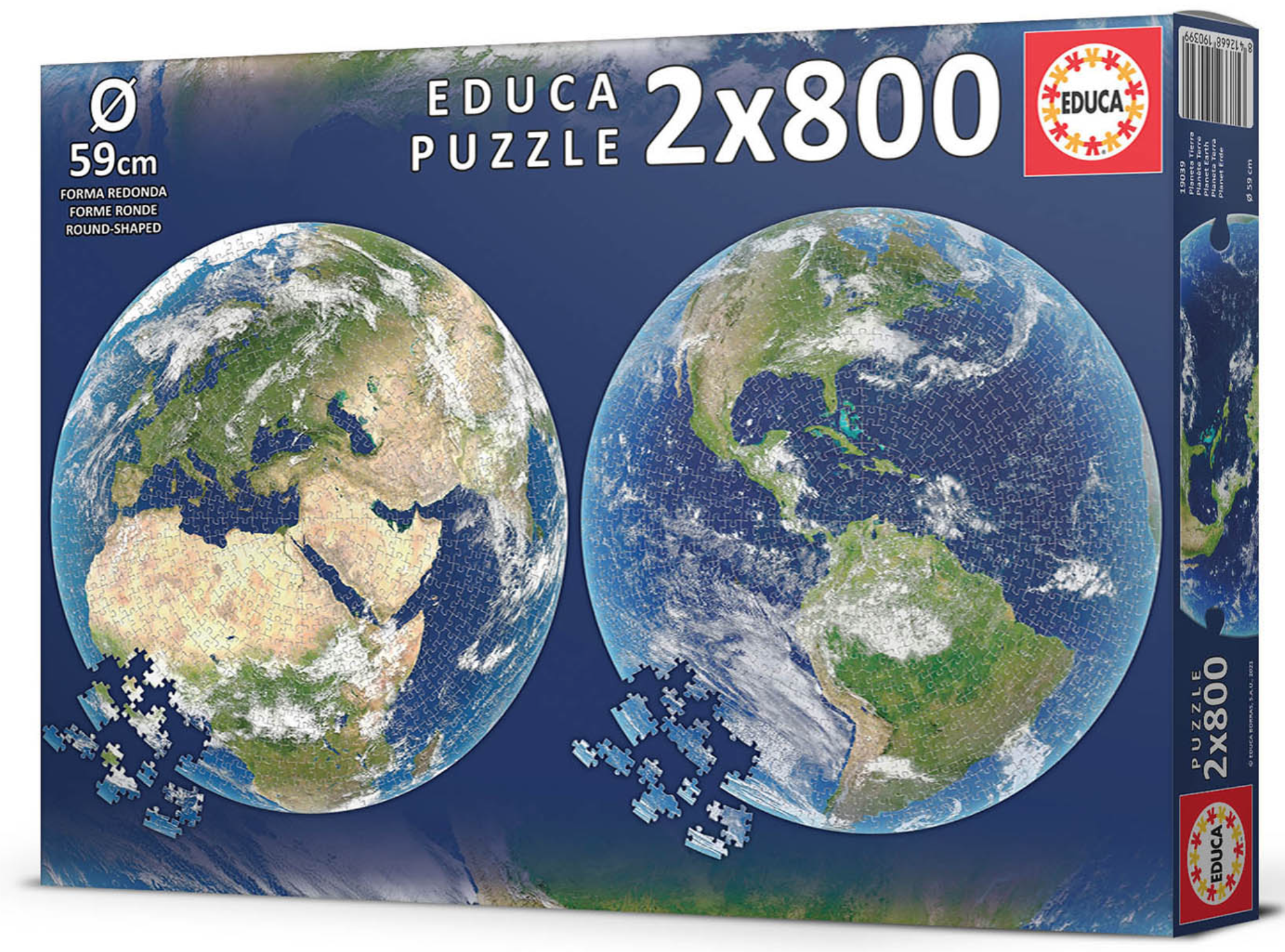 Planet Earth Round Puzzle Multi-Pack, 800 Pieces, Educa