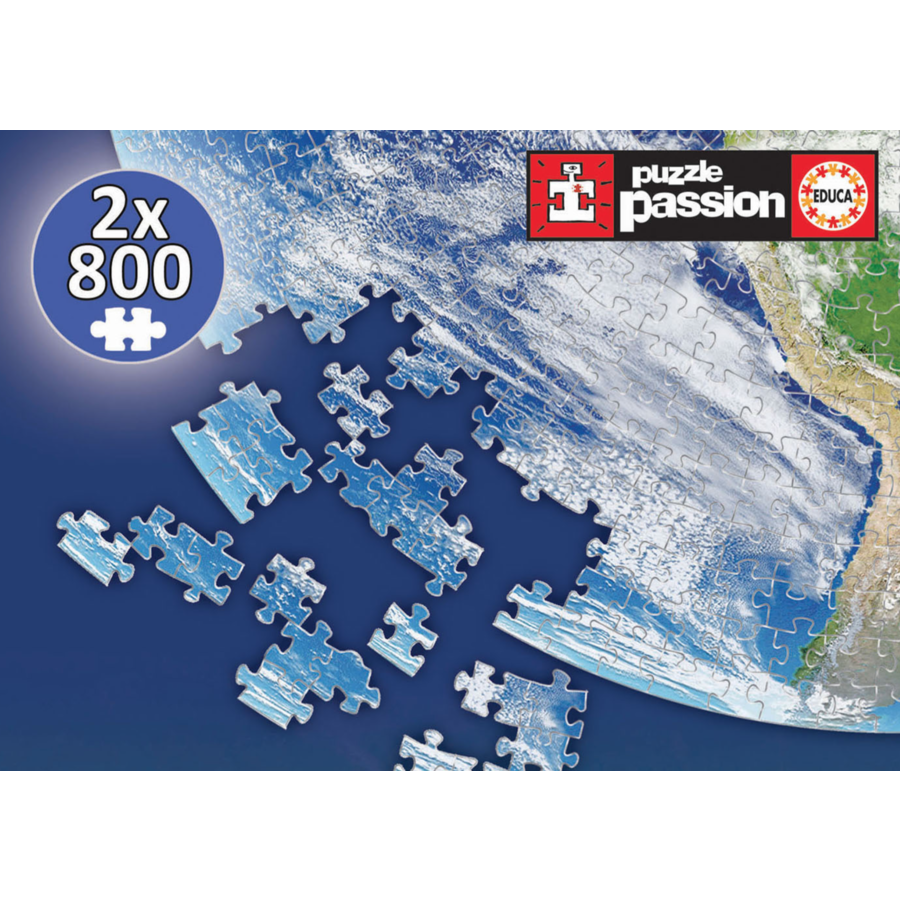 De aarde - 2 Cirkelvormige puzzels - 800 stukjes-3