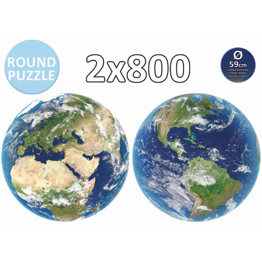 De aarde - 2 Cirkelvormige puzzels - 800 stukjes-5
