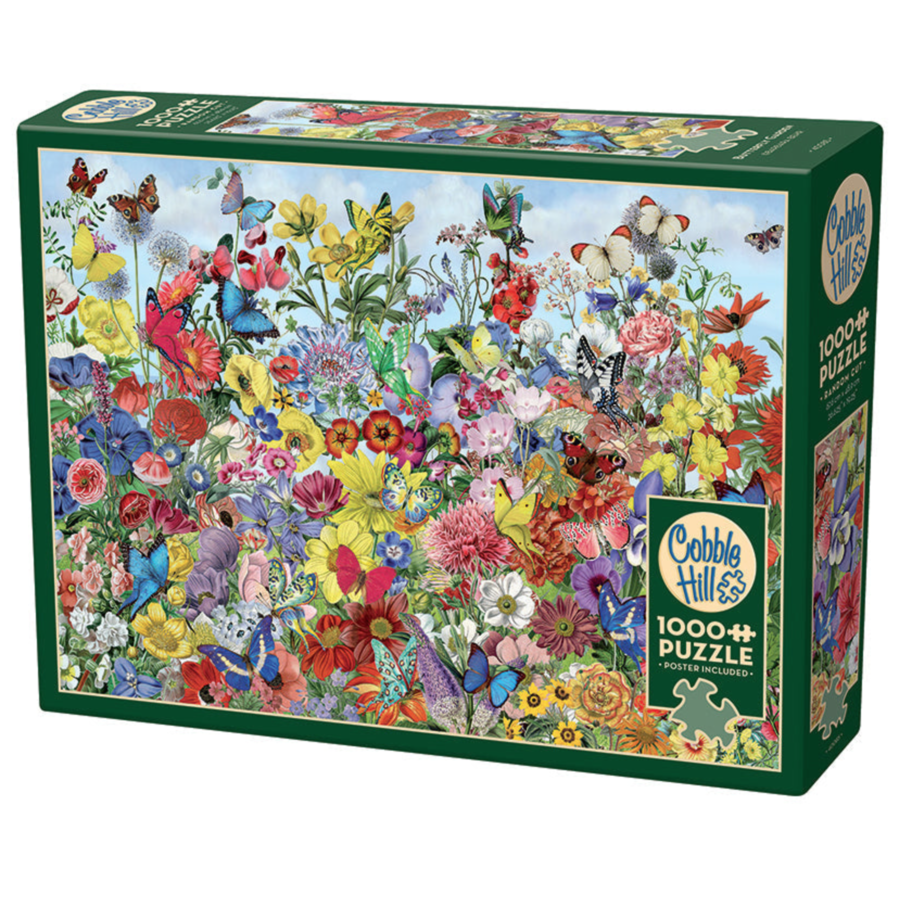 Jardin des papillons - puzzle de 1000 pièces-1