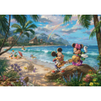 thumb-Mickey in Hawaii  - Thomas Kinkade - jigsaw puzzle of 1000 pieces-1