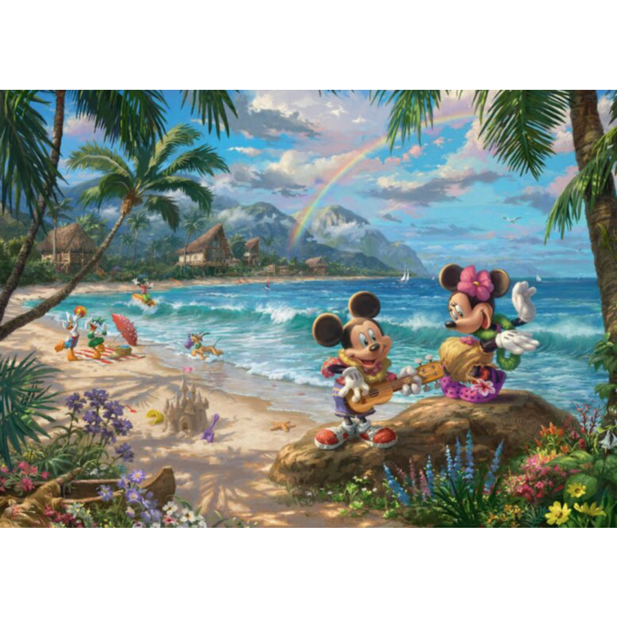 Mickey in Hawai  - Thomas Kinkade - puzzel van 1000 stukjes-1