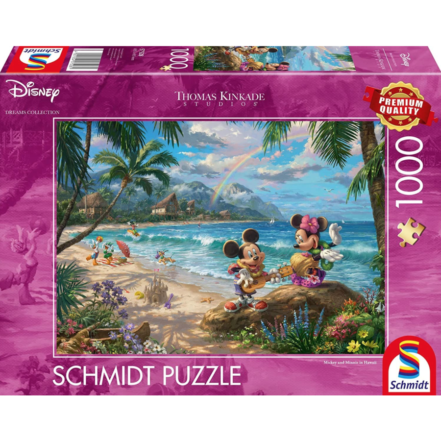 Mickey in Hawaii  - Thomas Kinkade - jigsaw puzzle of 1000 pieces-2