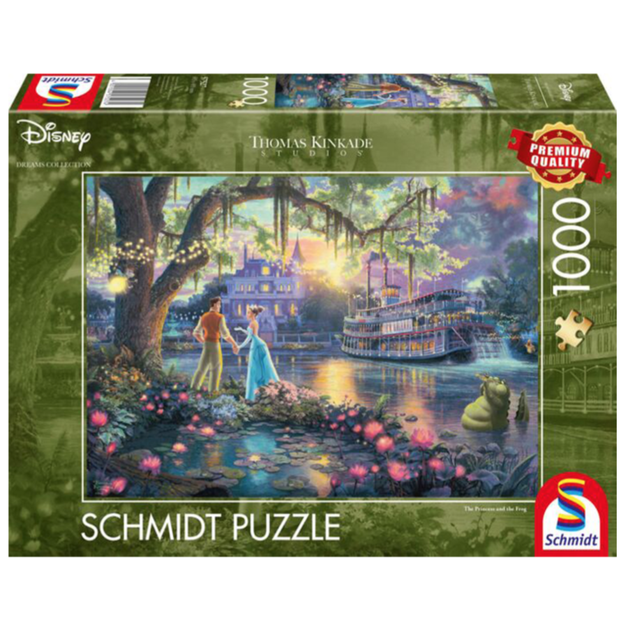 La princesse et la grenouille - Thomas Kinkade - puzzle de 1000 pièces-1