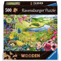 thumb-Jardin sauvage - Puzzle de contour en bois - 500 pièces-1