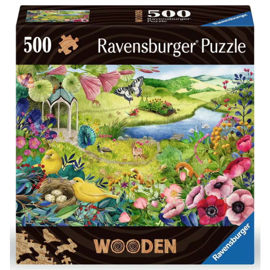 Wild Garden - Wooden Contour Puzzle - 500 pieces-1