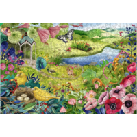 thumb-Jardin sauvage - Puzzle de contour en bois - 500 pièces-3