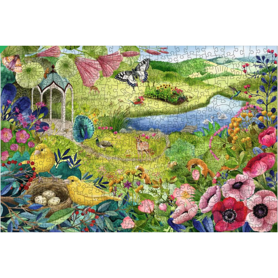 Wild Garden - Wooden Contour Puzzle - 500 pieces-3