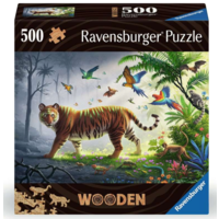 thumb-Tigre dans la jungle - Puzzle de contour en bois - 500 pièces-1