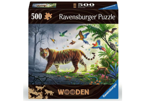  Ravensburger Tijger in de jungle - Houten puzzel - 500 stukjes 