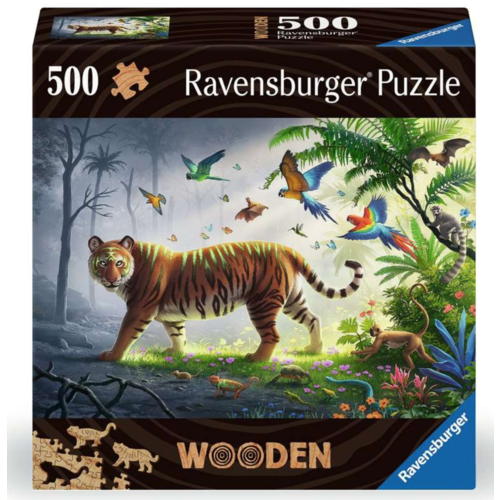  Ravensburger Tijger in de jungle - Houten puzzel - 500 stukjes 