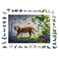 thumb-Tiger in the jungle - Wooden Contour Puzzle - 500 pieces-4