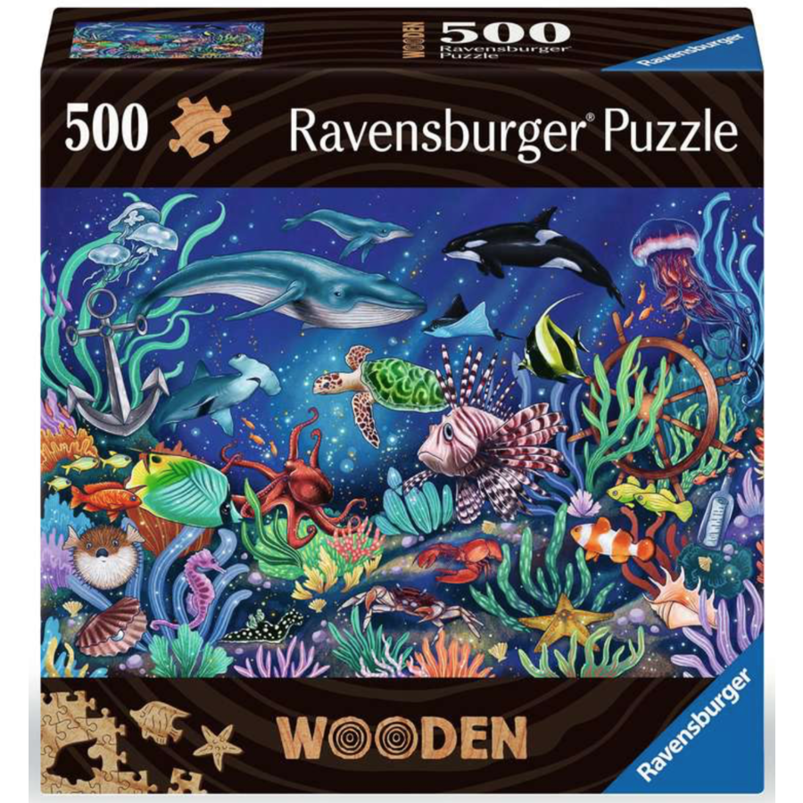 Under the Sea - Wooden Contour Puzzle - 500 pieces-1