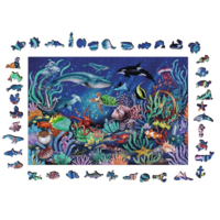 thumb-Sous la mer - Puzzle de contour en bois - 500 pièces-2