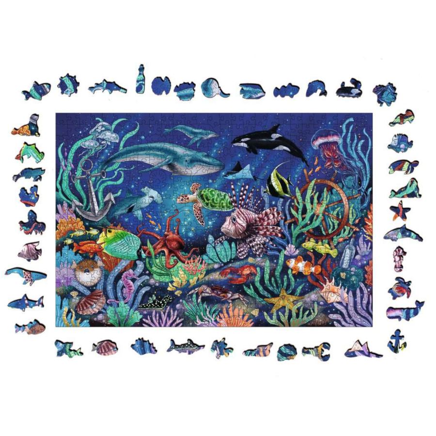 Sous la mer - Puzzle de contour en bois - 500 pièces-2