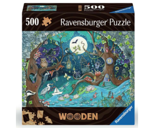 Ravensburger - Puzzles adultes - Puzzle en bois - Rectangulaire - 500 pcs -  Forêt fantastique