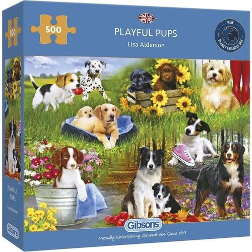  Gibsons Playful Pups - 500 pieces 