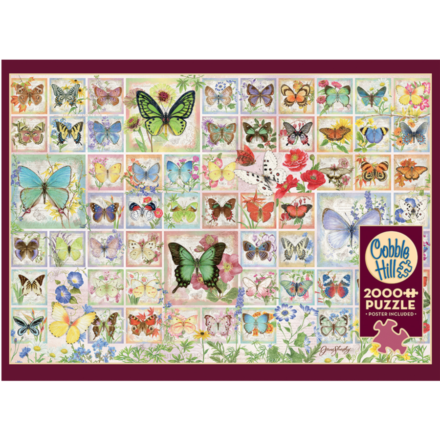 Butterflies and Blossoms - puzzle of 2000 pieces-1