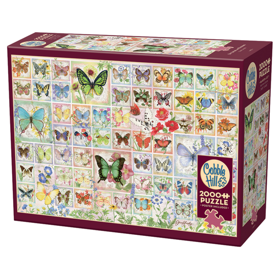 Papillons et fleurs - puzzle de 2000 pièces-2