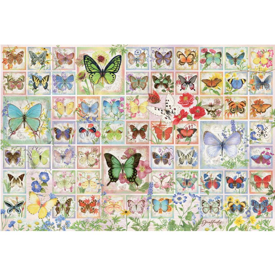 Papillons et fleurs - puzzle de 2000 pièces-3
