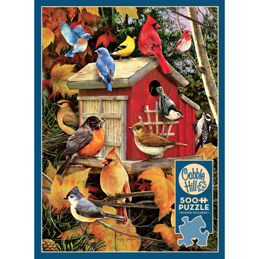 Herfst Vogelhuisje - puzzel van 500 XL stukjes-1