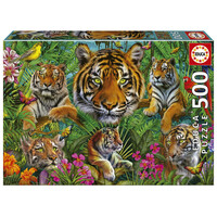 thumb-Jungle des tigres - puzzle de 500 pièces-1