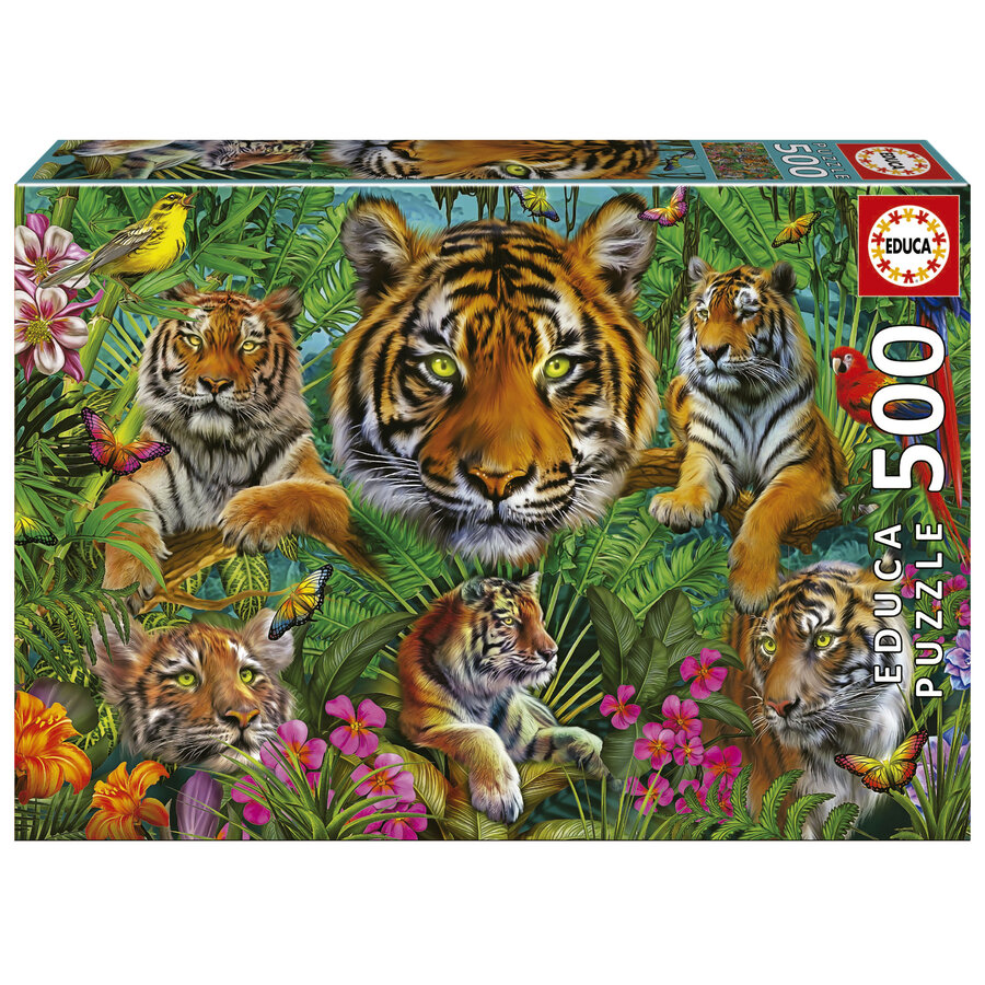 Jungle des tigres - puzzle de 500 pièces-1