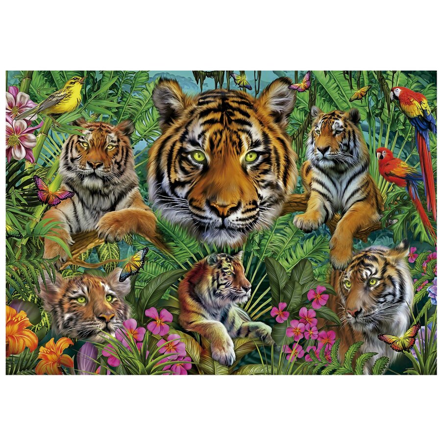 Jungle des tigres - puzzle de 500 pièces-2