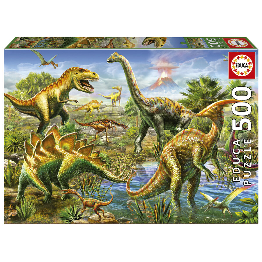 Jurassic hof - legpuzzel van 500 stukjes-1
