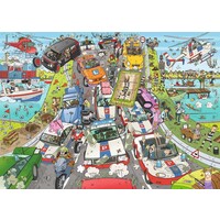 thumb-Police Chase  - Rearview Mirror -  puzzle of 1000 pieces-2