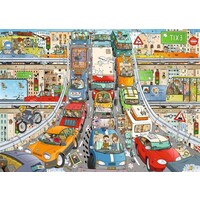 thumb-Verkeerschaos - Rearview Mirror -  puzzel van 1000 stukjes-2