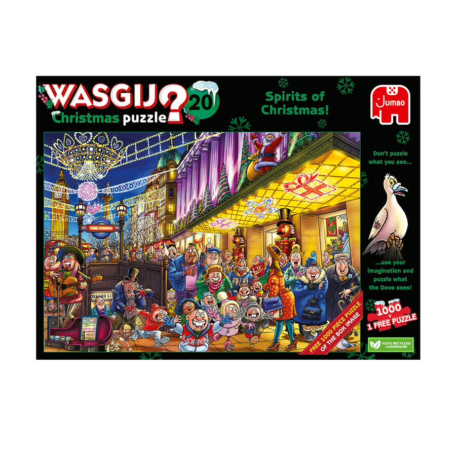 PRE-ORDER - Wasgij Noël  20 - Spirits of Christmas - 2 puzzles de 1000 pièces-3