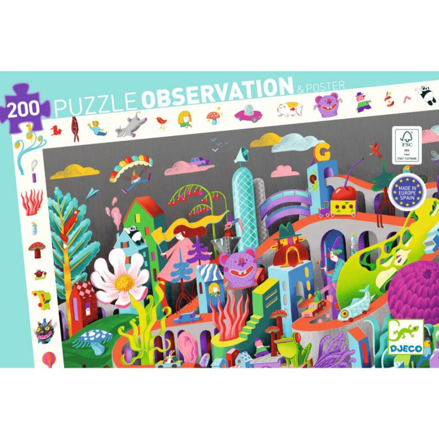 Crazy Town - Observation puzzle of 200 pieces-1
