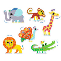 thumb-Puzzle duo - Moving Jungle animals - 6 x 2 pieces-2