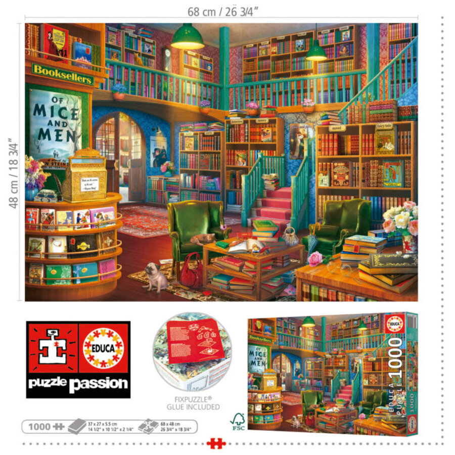 The Bookstore - puzzle of 1000 pieces-5