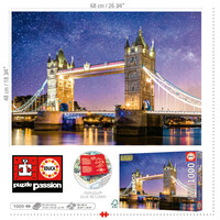 thumb-Tower Bridge, Londen - Glow in the Dark - puzzel 1000 stukjes-6