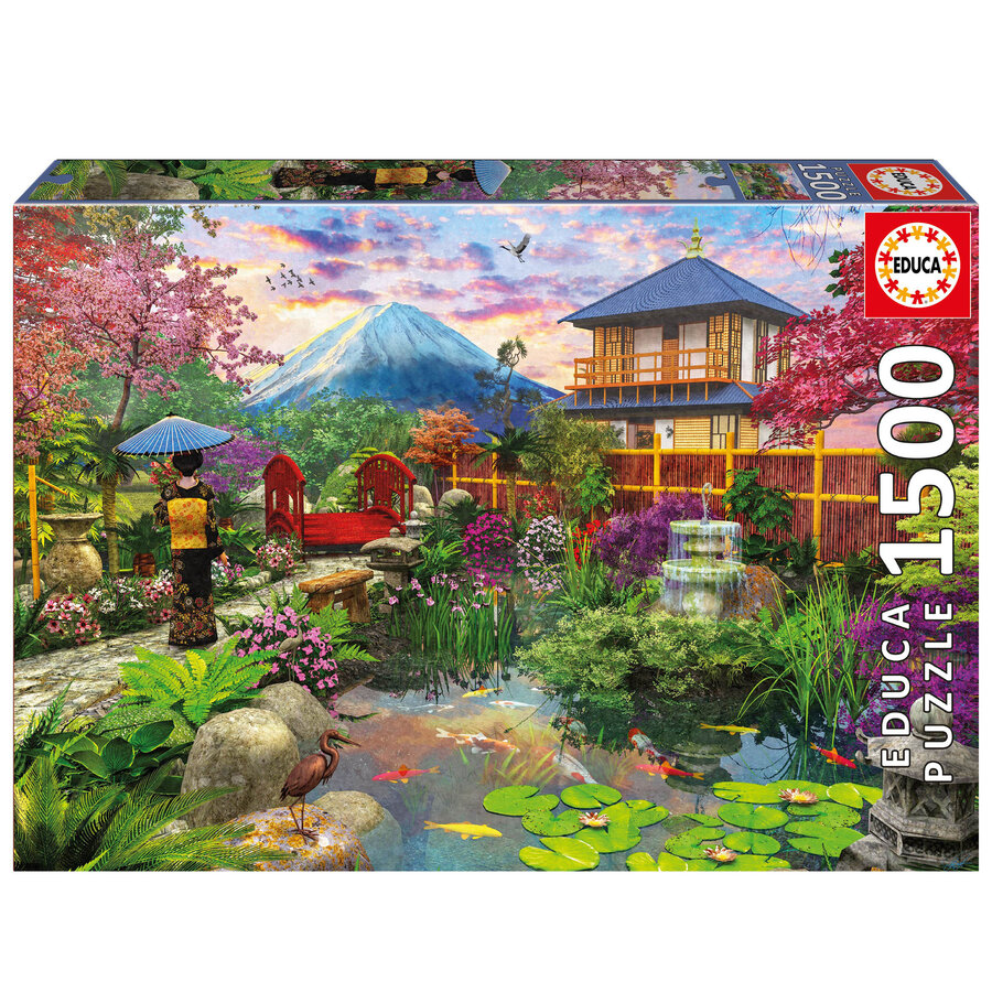 Japanese garden - jigsaw puzzle of 1500 pieces-7