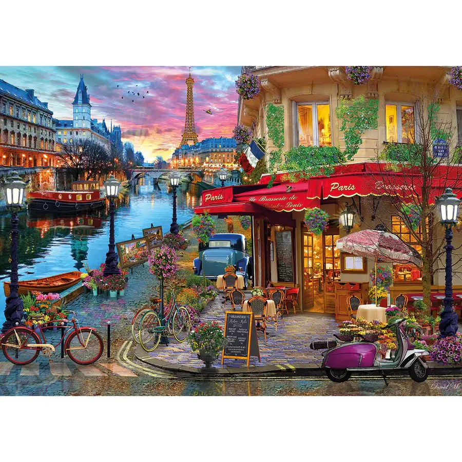 Sunset on the Seine - puzzle of 500 XL pieces-2