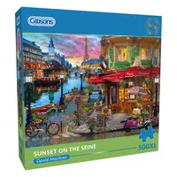 thumb-Sunset on the Seine - puzzle of 500 XL pieces-1