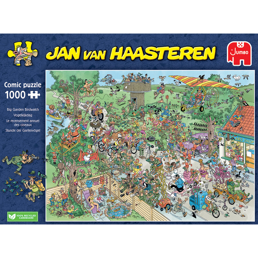 Big Garden Birdwatch - Jan van Haasteren - puzzle of 1000 pieces-2