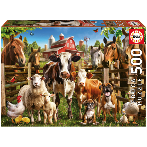 Educa Les Malins de la Ferme - 500 pièce   Educa Les Malins de la Ferme - 500 pièce