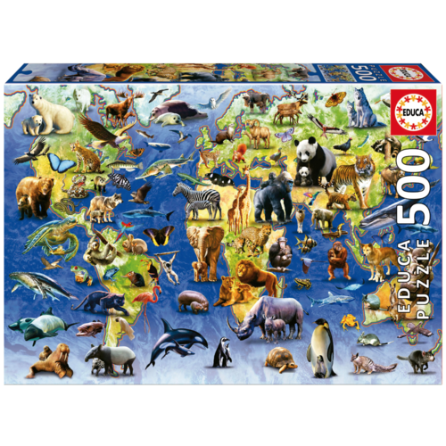  Educa 100 Endangered Species - 500 pieces 