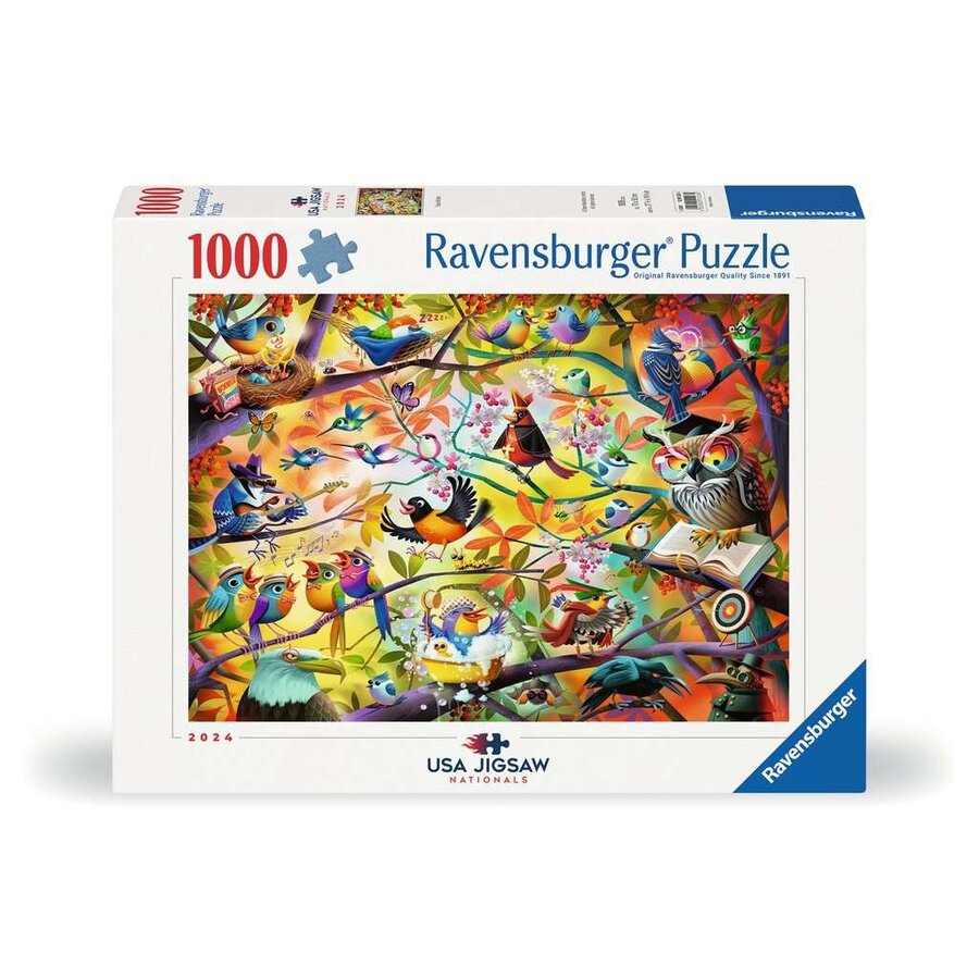 Busy Birdies - Dean Macadam - puzzel van 1000 stukjes-1