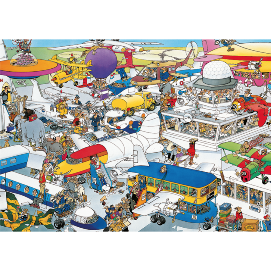 Busy Airport - Jan van Haasteren - puzzle of 1000 pieces-2